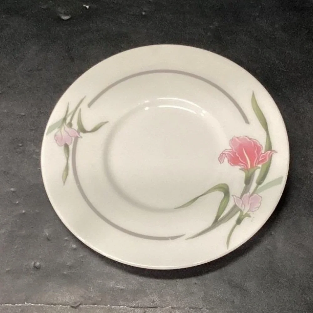 Artland Collection Rhine China Pearl Saucers, Set Of 2 Vintage Floral Dinnerware